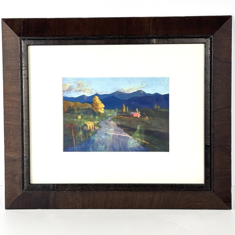 Penni Pearson PSA Small Landscape Art Print Framed Matted Mountain Scene 11 X 13
